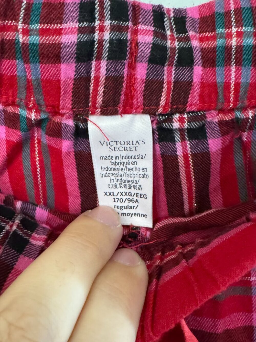 Victoria's Secret Red Plaid Flannel Pajama Set | Size XXL - Picture 4 of 5